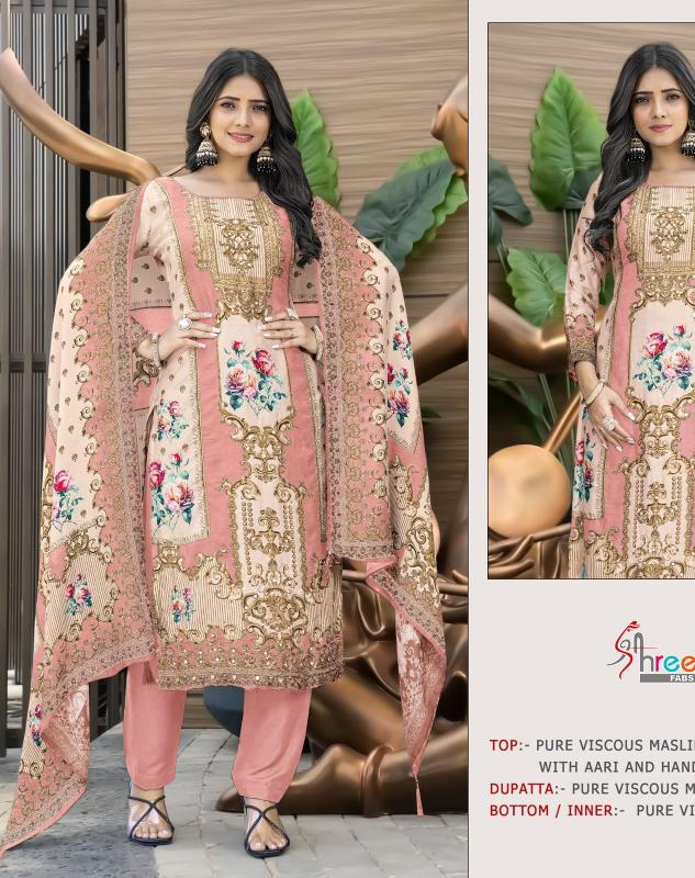 Shree fab d.no-KT-247 viscous digital print latest indian dress material 