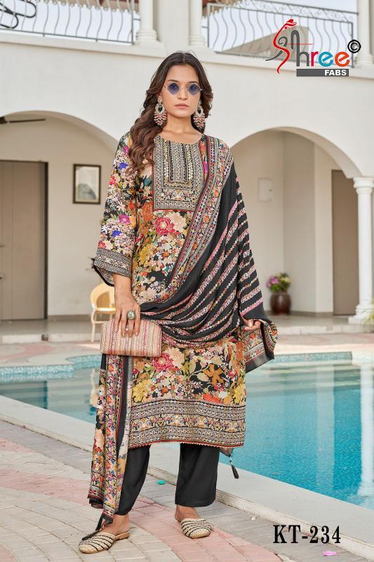 Shree fab KT-234 viscous maslin digital print fab india dress material 