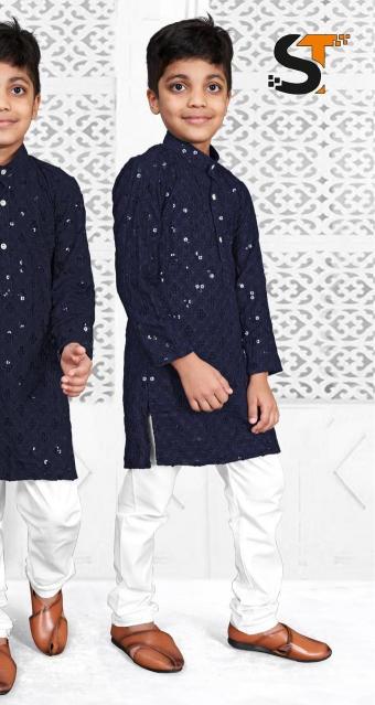 Shree salasar shaadi special kids wear reyon with lucknowi surat kurta manufacturer