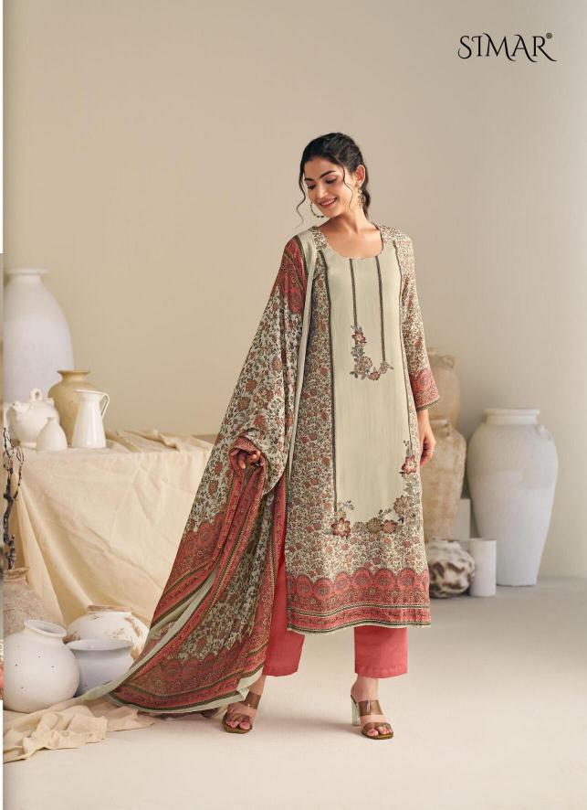 Simar glossy fenna muslin digital print dress material indian outfit