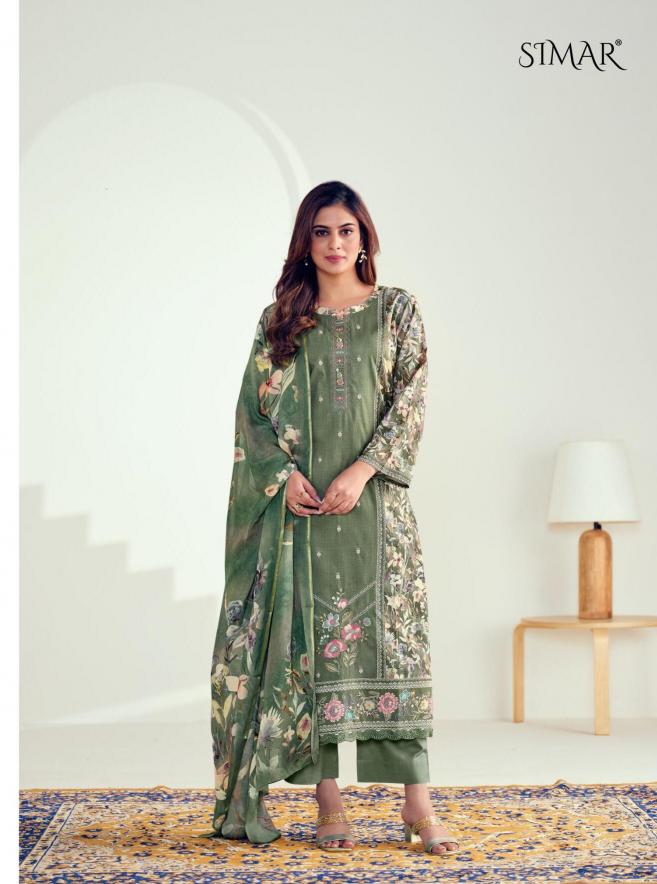 Simar glossy medha muslin digital print indian dress material design