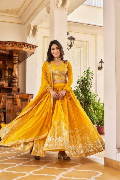Sn 2307 Designer Faux Georgette Bridal Lehengha choli in Mumbai
