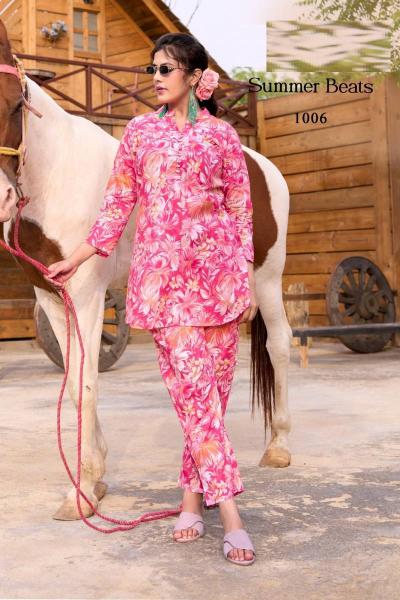 Summer Beats vol 6 Printed Co Ord Set Kurti market in Ahmedabad