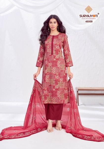 Suryajyoti naisha vol-48 satin printed wholesale dress material market in ahmedabad