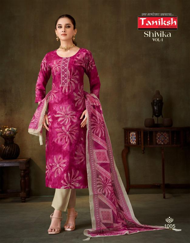 Taniksh shivika vol 1 muslin print 3 pcs kurti wholesale surat