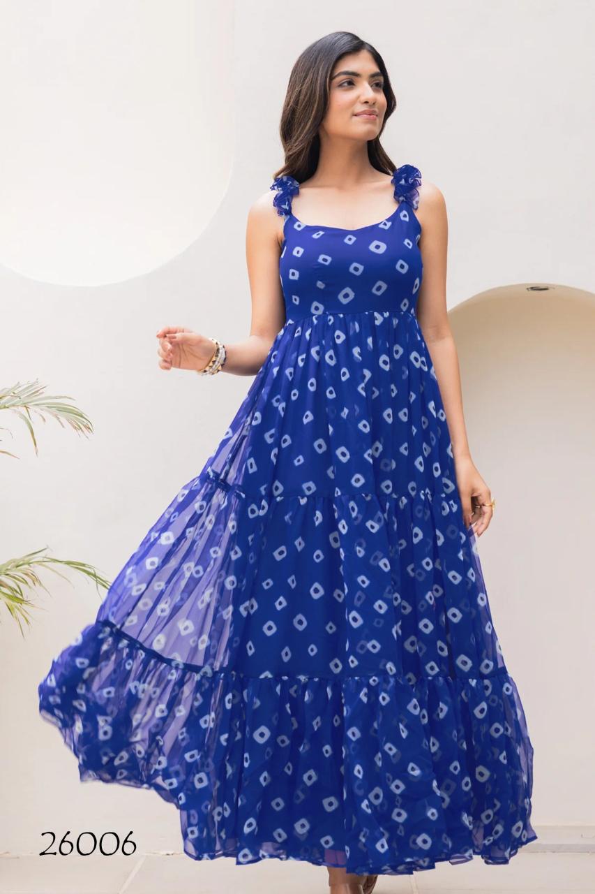 Universal lucaya vol 26 faux gorget digital printed indian gown usa