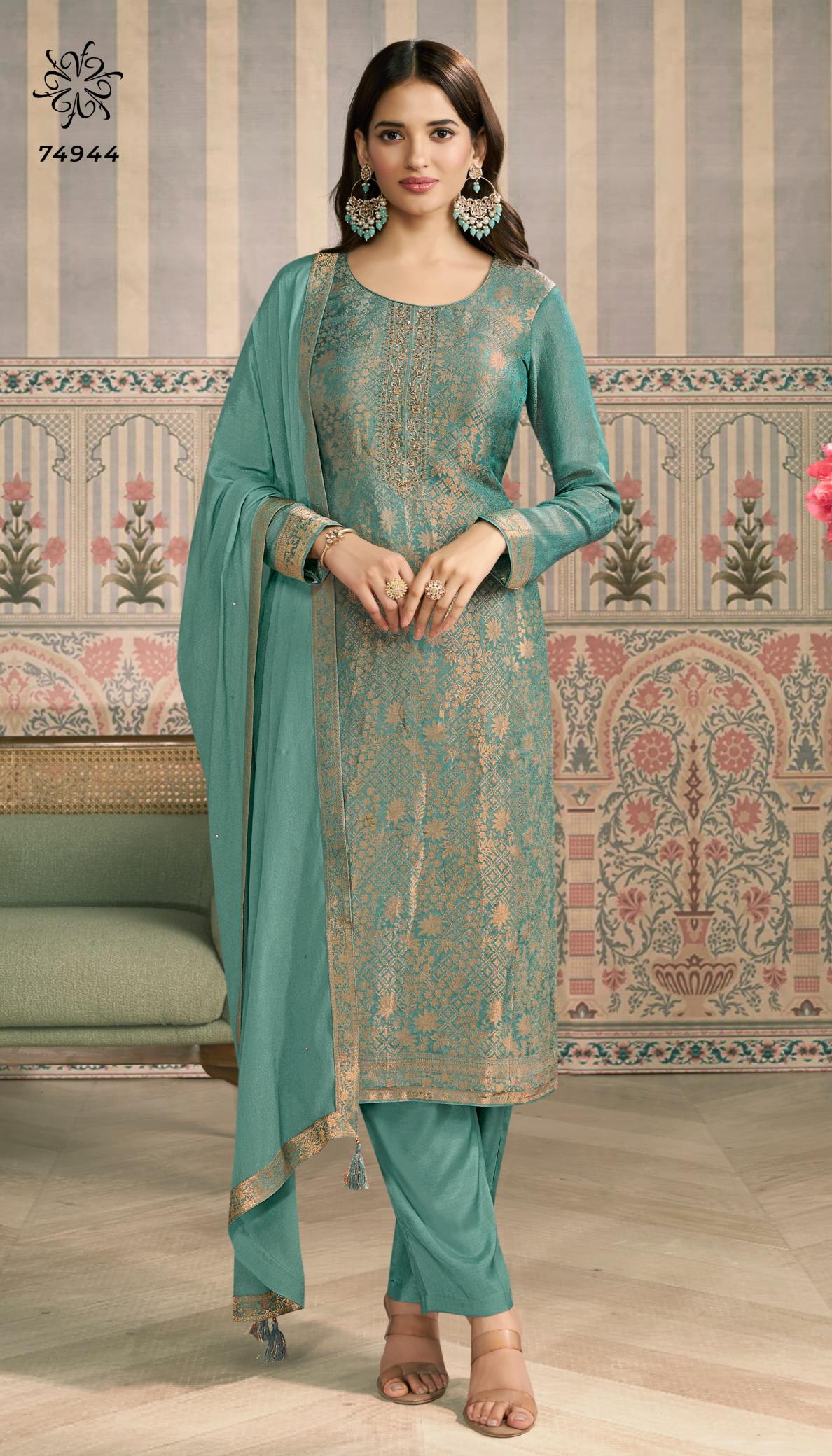 Vinay kuleesh seren simmer jacquard indian women dress material 