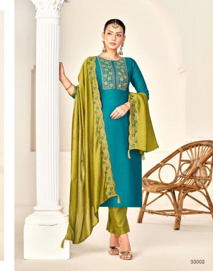 Vishnu rameena vol 3 vichitra silk dress material indian style