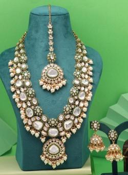 White Color Kundan Bridal wholesale imitation jewellery shop