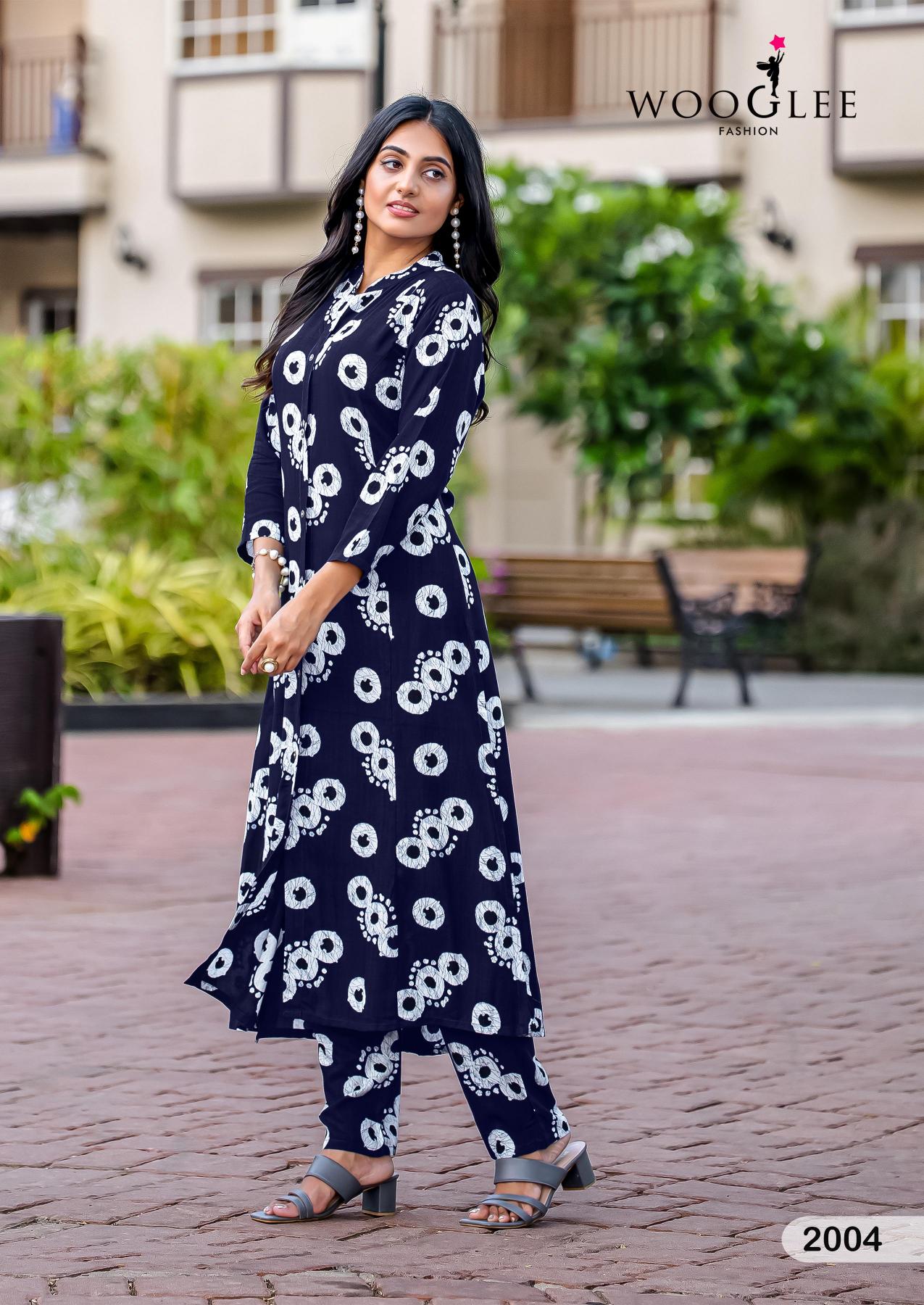 Wooglee sankalp rayon print cotton cord set for women wholesale