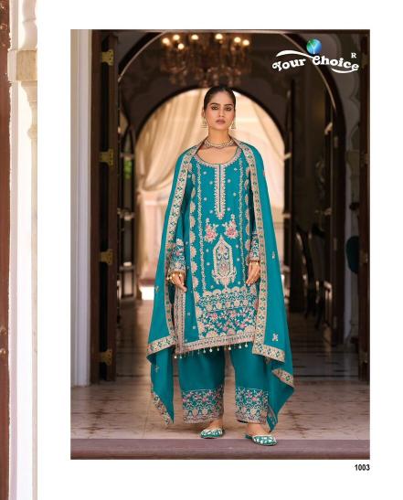 Your choice farasi gold heavy chinon wholesale rate salwar kameez
