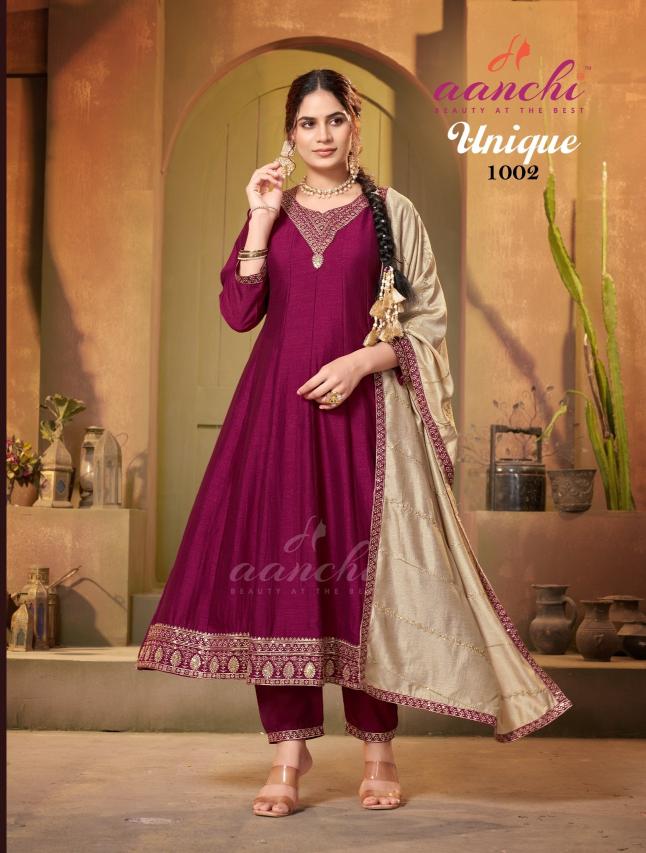 Aanchi unique anarkali style 3 pcs kurti buy now pay later wholesale clothing