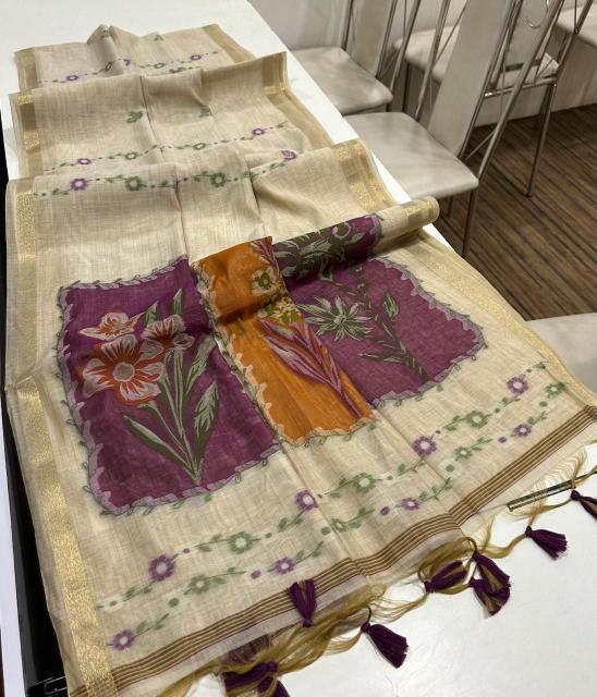 Akshara jamdani soft muga cotton surat sarees wholesale rate
