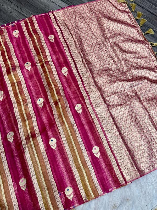 Akshara pure banarasi tissue silk thok saree market  