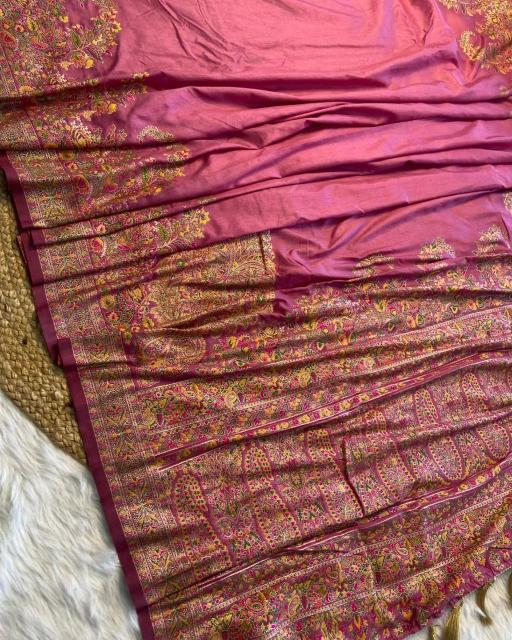 Akshara soft rajwadi pashmina silk wholesale market of saree in surat