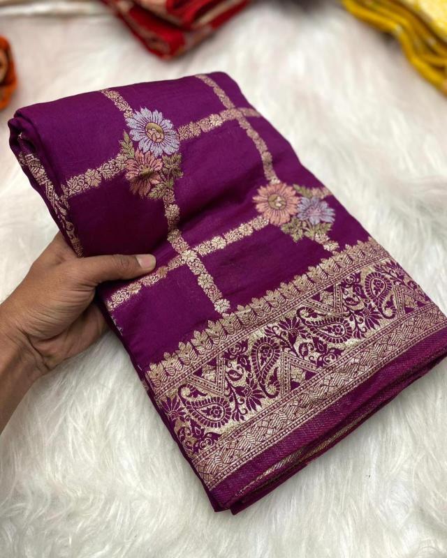 Akshara soft russian silk saree wholesaler in surat