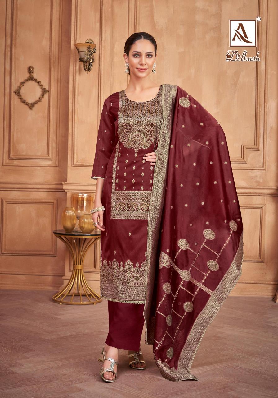 Alok suit dilkash designer wholesale dress materials in hubli