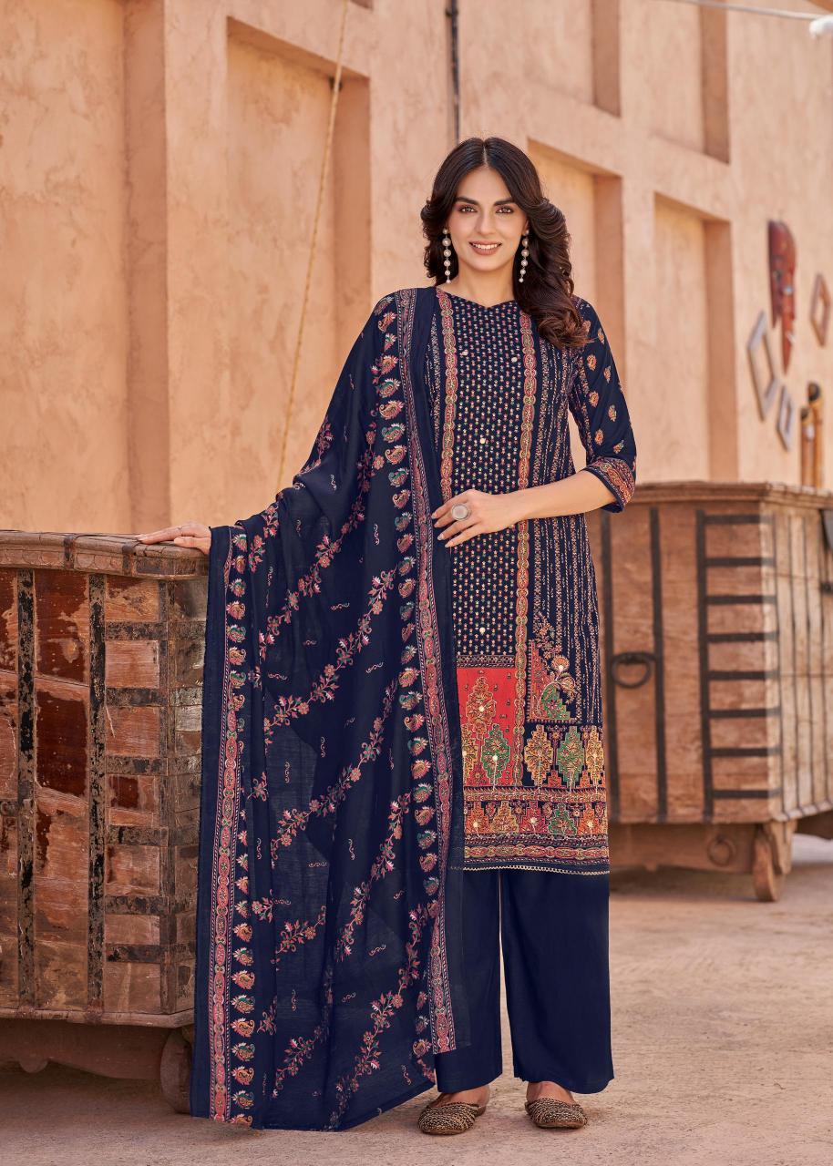 Alok suit kajal 3 viscose reyon dress materials wholesale in vizag