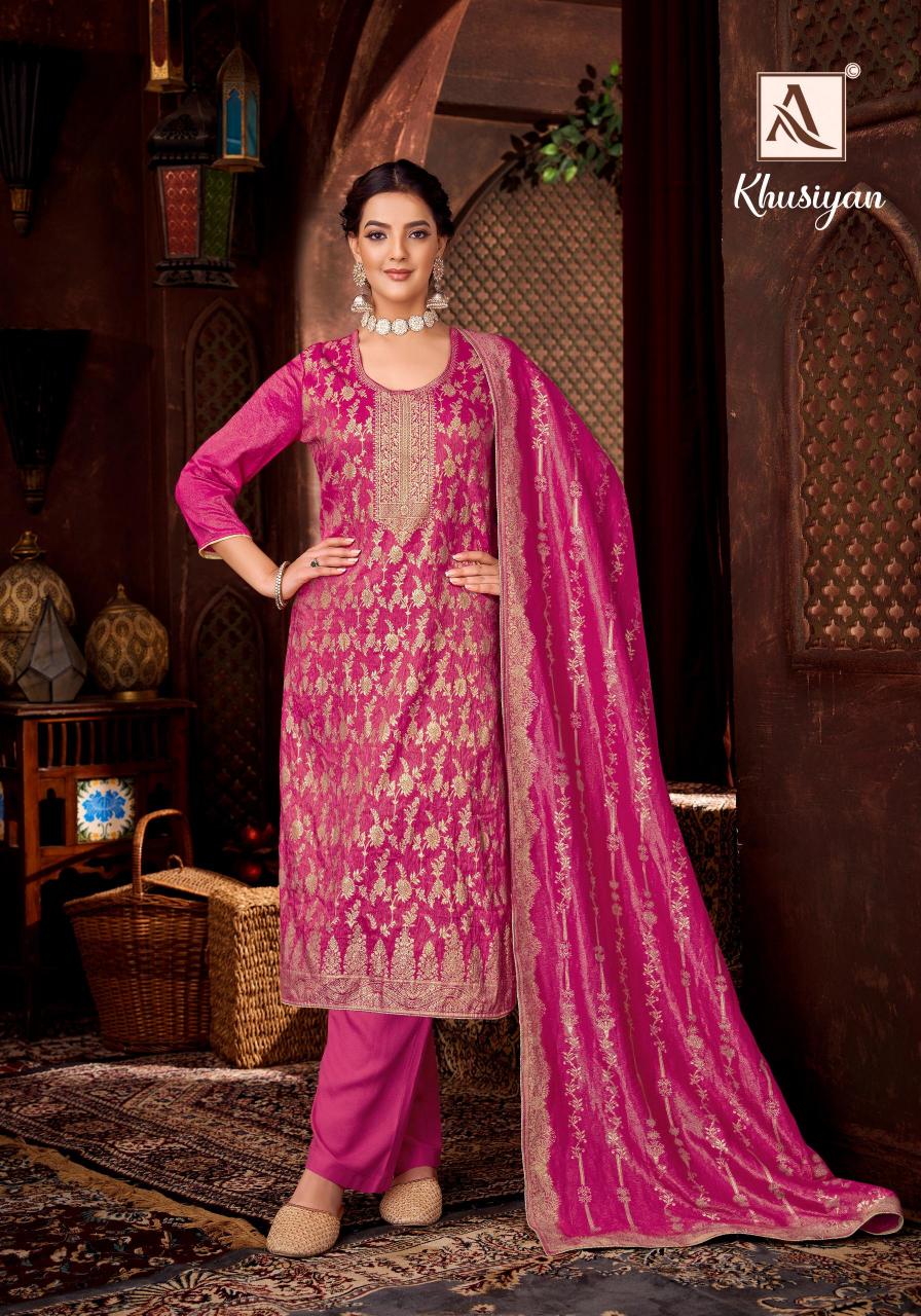 Alok suit khusiyan designer single dress material at wholesale price