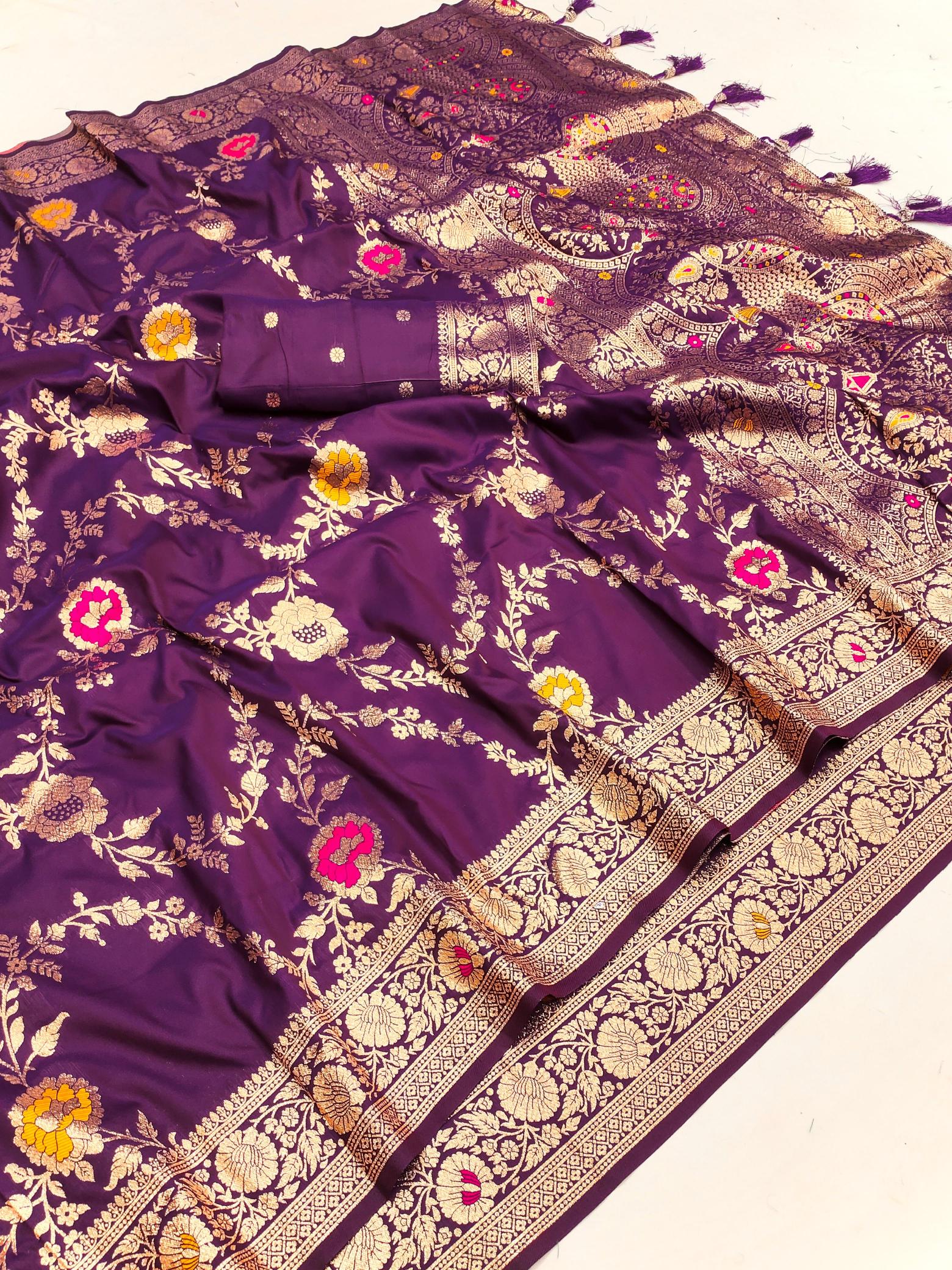 Anupama banarasi -1 gulaab soft banarasi silk surat sadi