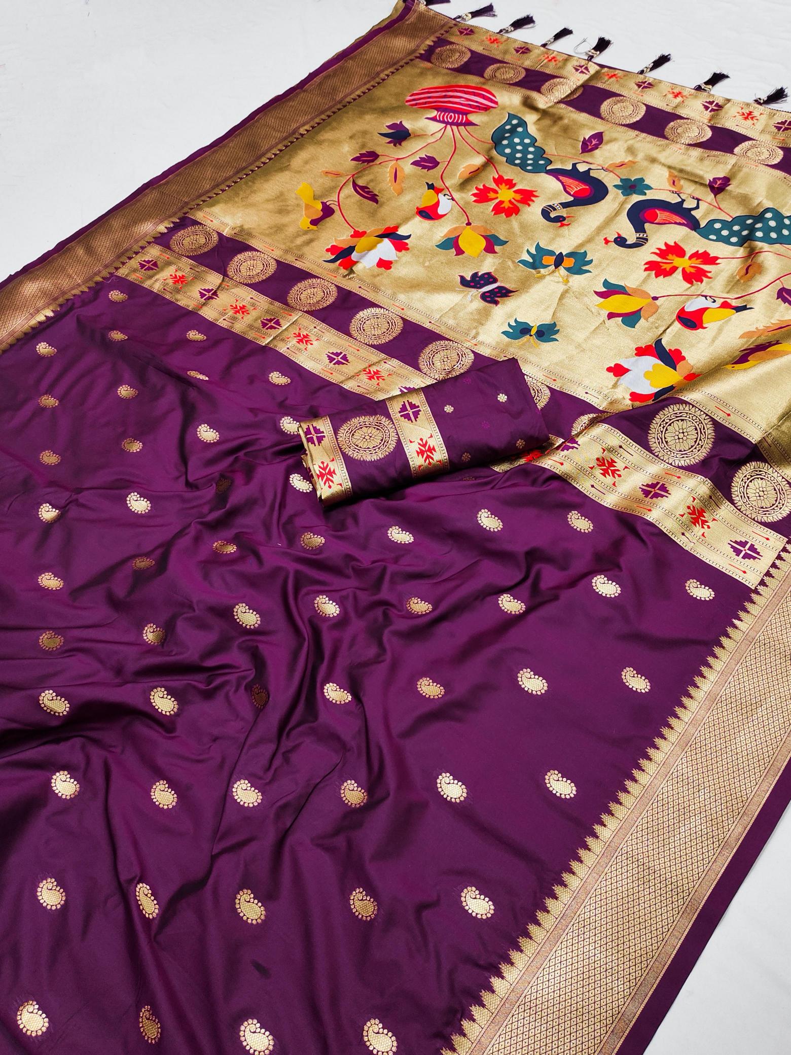 Anupama matka paithani silk designer saree wholesale