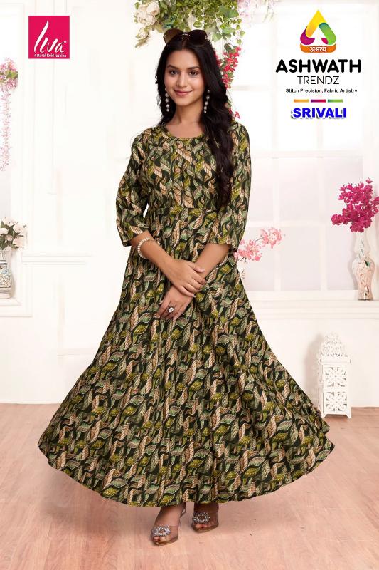 Ashwath srivali rayon foil print kurti cheap womens clothing wholesale 