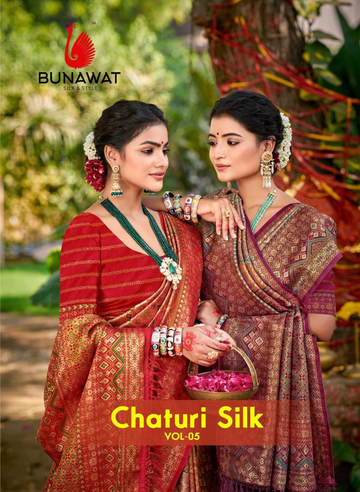 BUNAWAT - Chaturi Silk VOL-05  Dharmavaram Silk Woven Work Traditional Saree