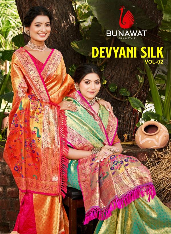 BUNAWAT - Devyani Silk Kanjivaram Silk  vol-02  Woven Work Traditional Saree