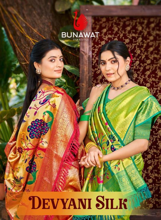 BUNAWAT - Devyani Silk Kanjivaram Silk Woven Work Traditional Saree