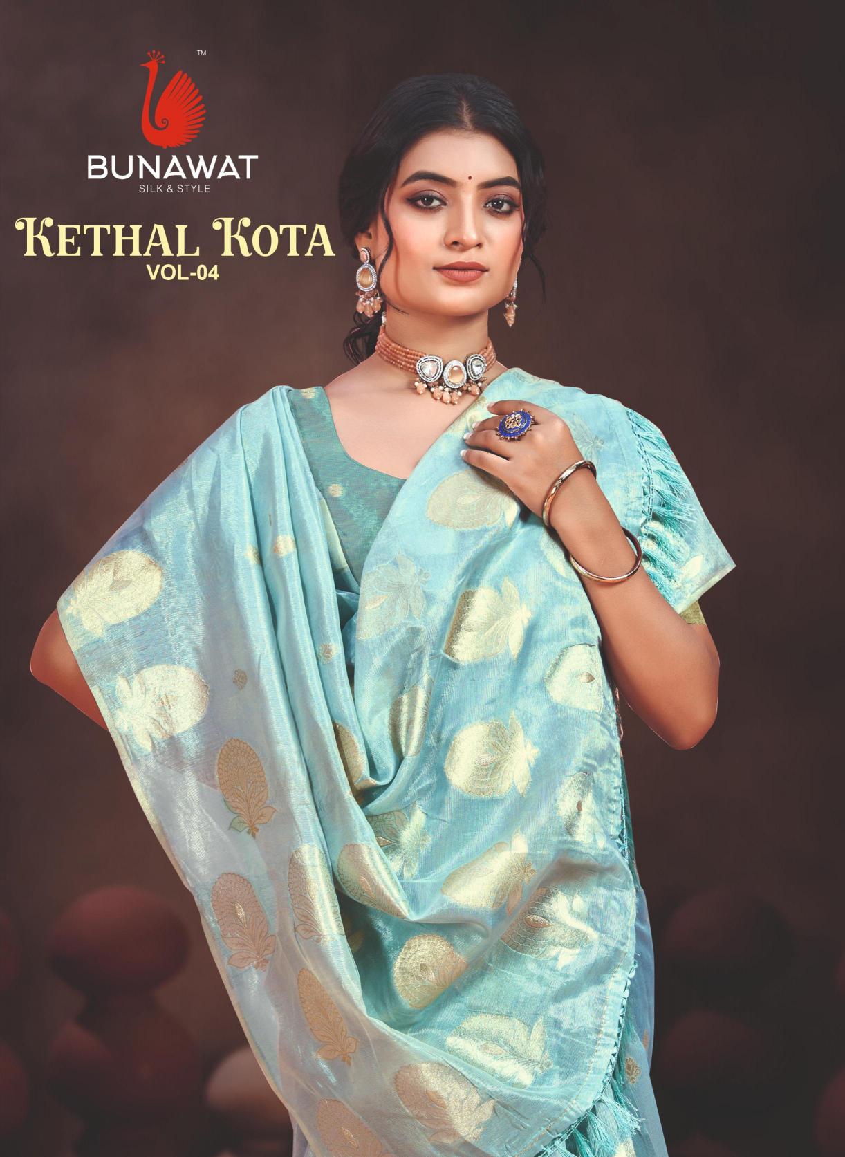 BUNAWAT - Kethal Kota VOL 04  Munga kota Woven Work Traditional Saree