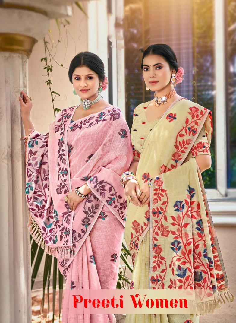 BUNAWAT - Preeti Women Sangam Prints light kanjivaram silk Woven Work Traditional Saree