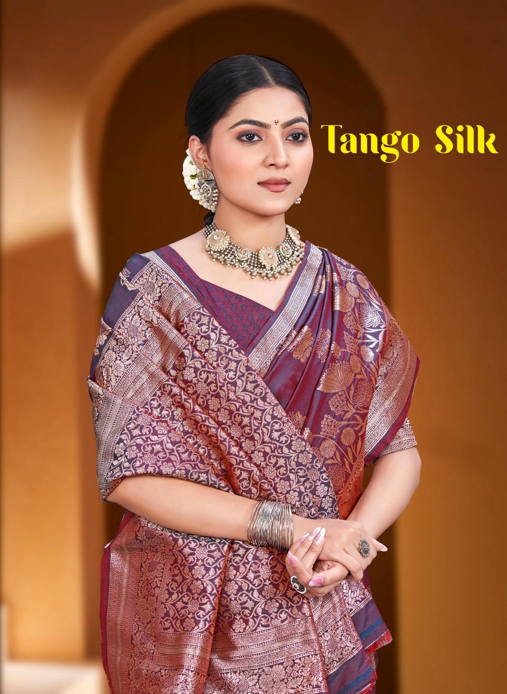 BUNAWAT - Tango SIlk Sangam Prints Silk Woven Work Traditional 