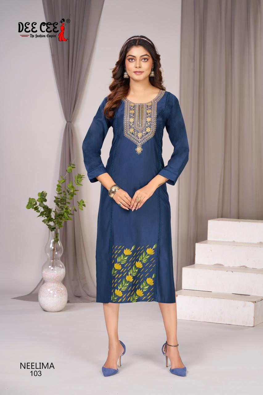 Deecee neelima fancy dobby kurti best wholesale vendors for womens clothing