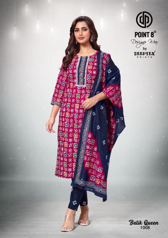 Deeptex batik queen vol-1 cotton batik printed 3 pcs manufacturing kurti