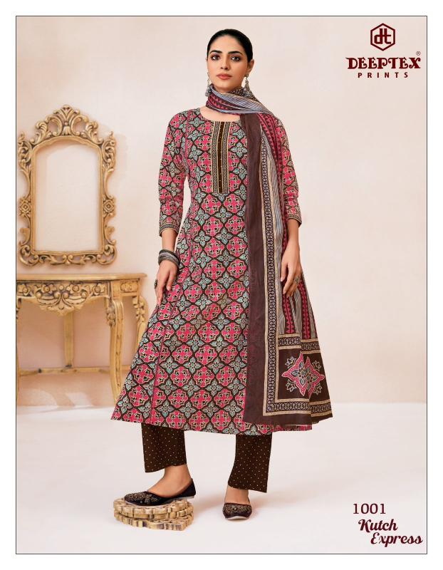 Deeptex kutch express vol-1 A-line 3 pcs kurti wholesale women