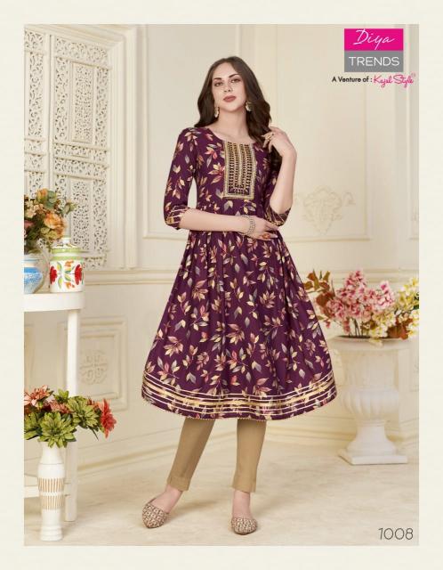 Diya trends fashion samora vol.1 naira cut kurti cloths wholesale