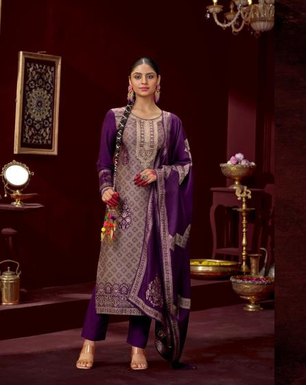 Fourdots mruga vol 2 Viscos Muslin Jequard dress material wholesale price