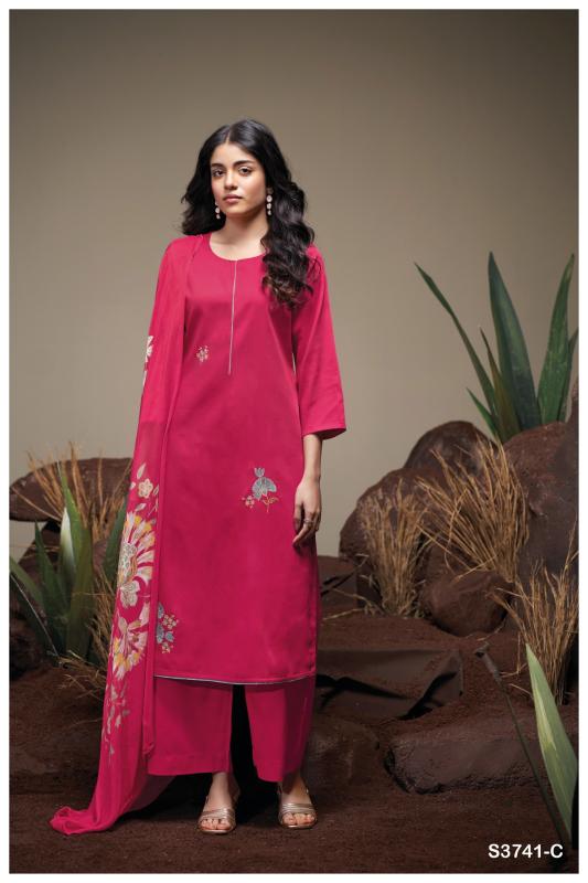 Ganga agatha 3741 wholesale cotton dress material in chennai
