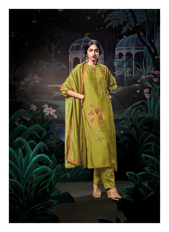 Ganga atha silk printed padam shree dress material wholesale