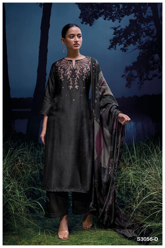 Ganga milena 3056 designer wholesale dress materials in pondicherry