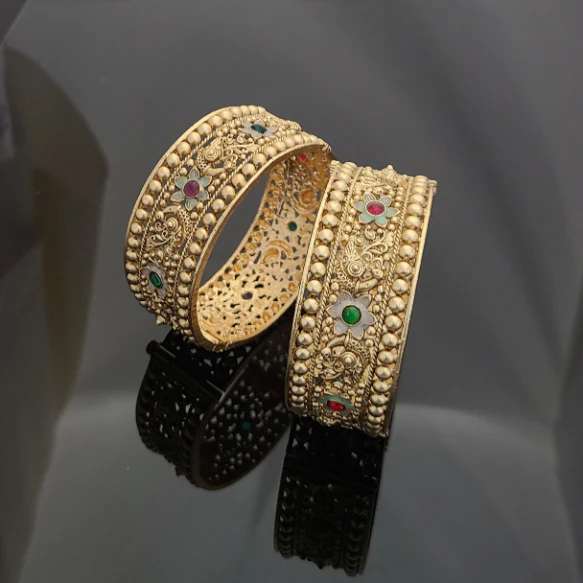 Gold Plated Patla Bangles A1001 Fancy imitation jewellery in Ahmedabad
