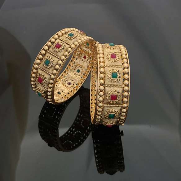 Gold Plated Patla Bangles A1003 Cheap imitation jewellery in Ahmedabad