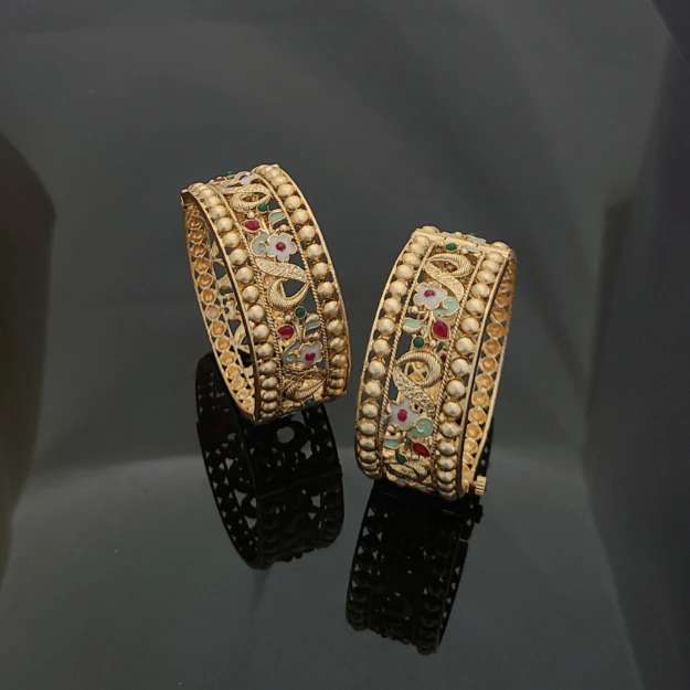 Gold Plated Patla Bangles A1010 Best imitation jewellery shops in Hyderabad
