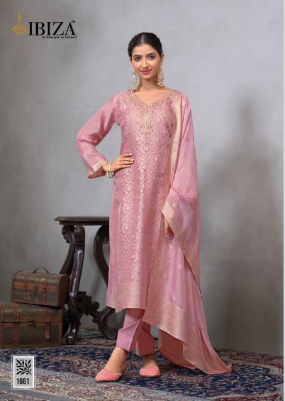 Ibiza narah kosa silk jacquard dress material wholesale in rajkot
