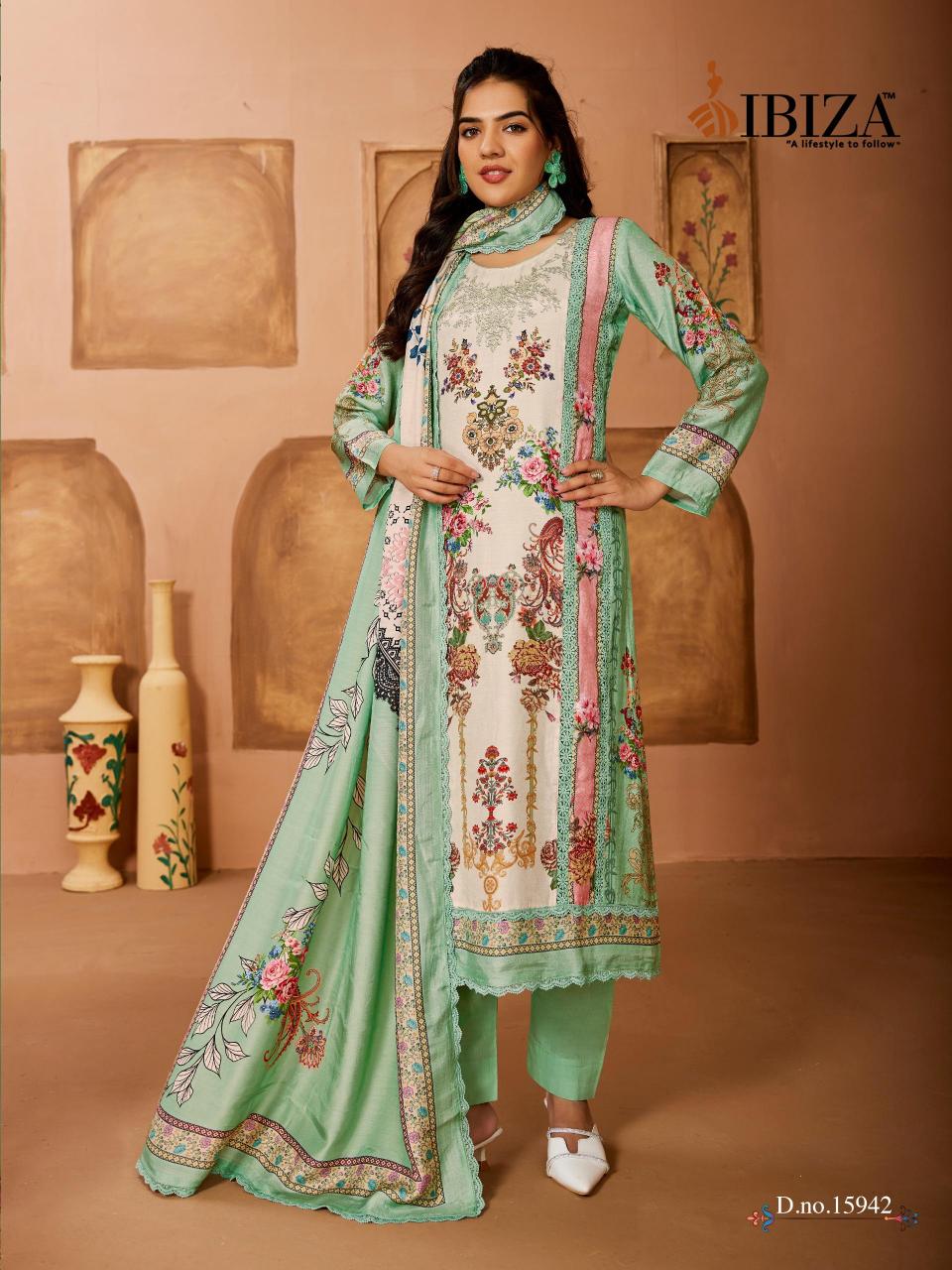 Ibiza rangrez muslin digital print dress material wholesale rate
