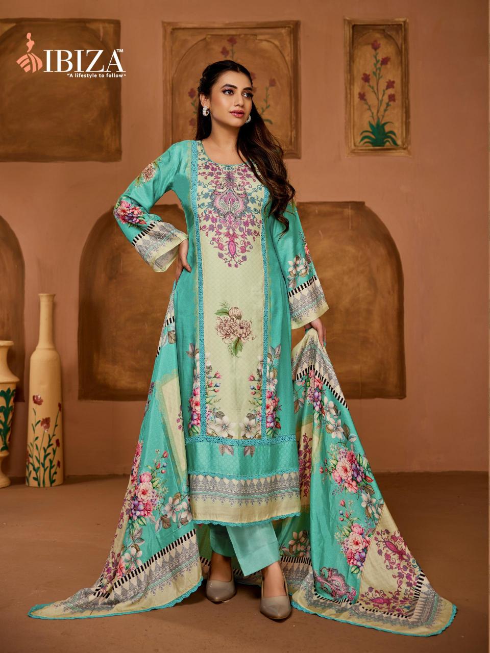 Ibiza riyasat vol 10 muslin digital print balar dress material wholesale