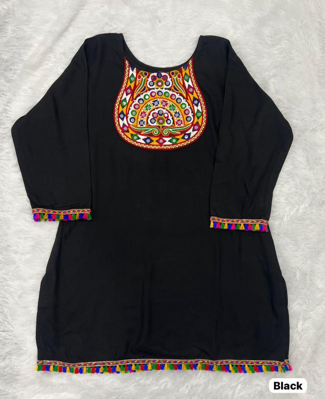 Inli Ai Navratri 2.0 rayon short top branded kurtis wholesale in surat