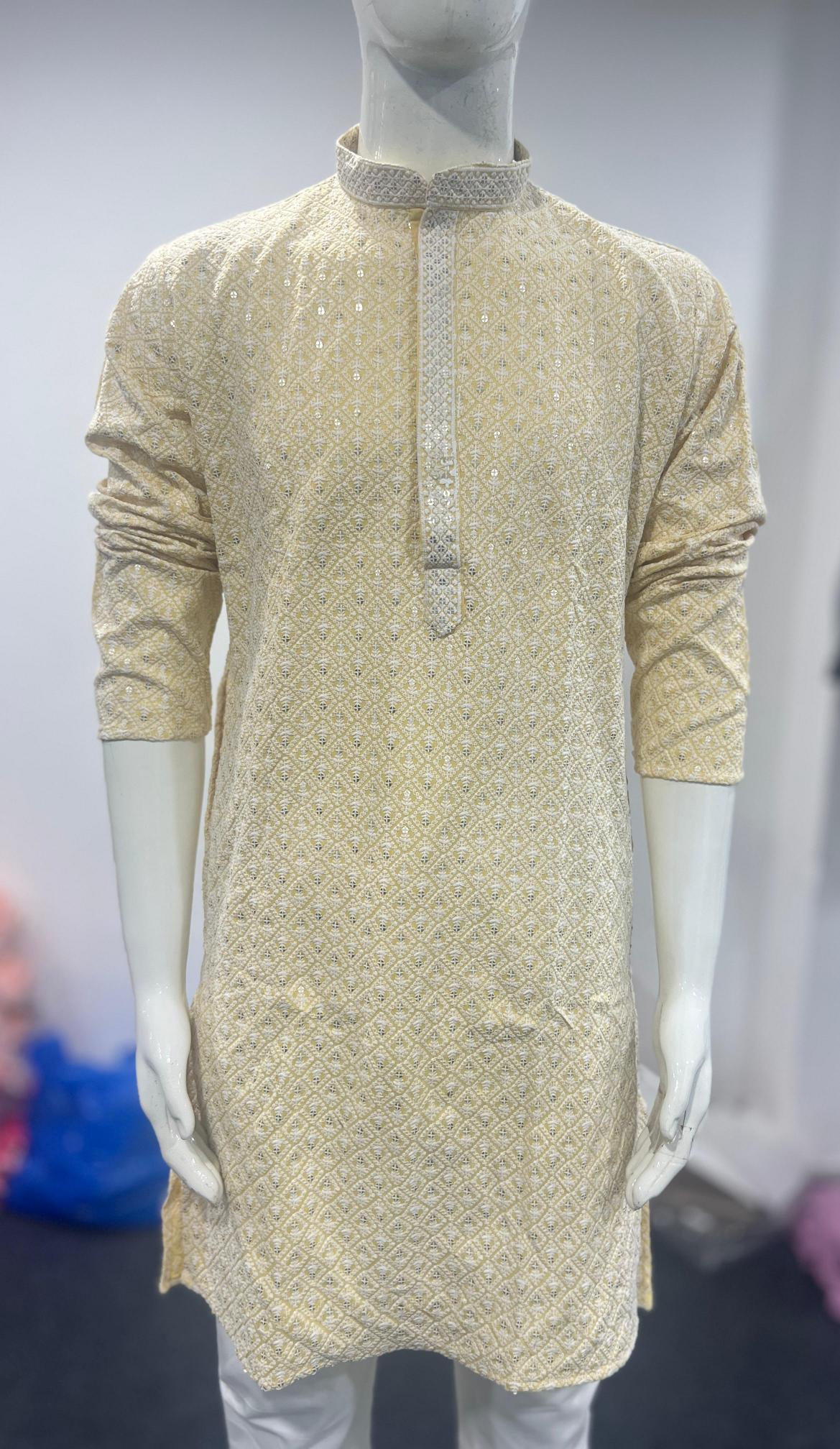 Inli saiyaara chikankari schiffli work kurta pajama clothes online wholesale
