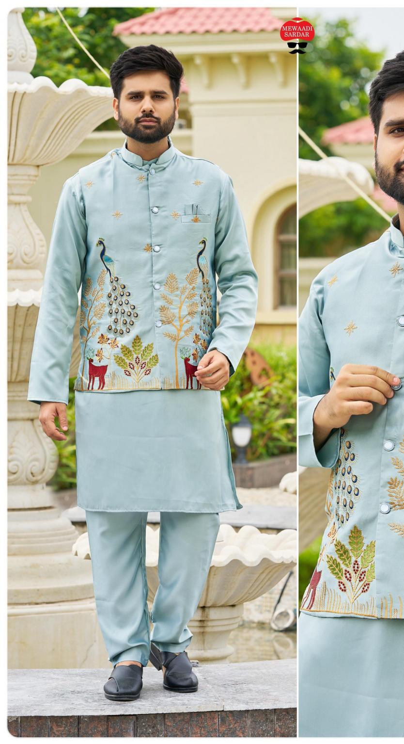Inli swagat 3.0 malai satin kurta koti pyjama set wholesale market