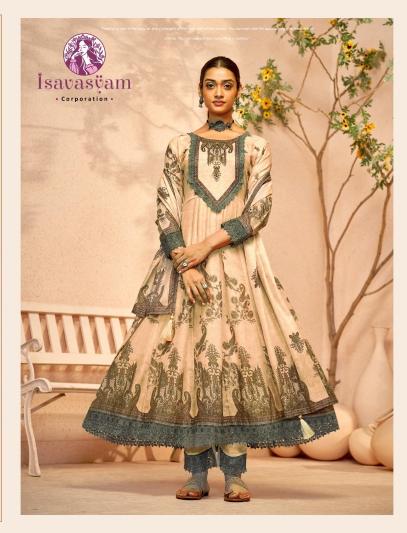 Isavasyam nafiza anarkali style 3 pcs kurti ladies fashion wholesale